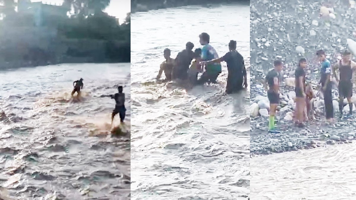Dehradun : जाखन नदी के तेज बहाव में बह रही 12 वर्षीय बालिका को फौजी समेत तीन युवकों ने बचाया Dehradun : जाखन नदी के तेज बहाव में बह रही 12 वर्षीय बालिका को फौजी समेत तीन युवकों ने बचाया